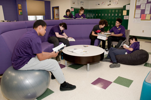 an informal group of student at work in the ItA lab