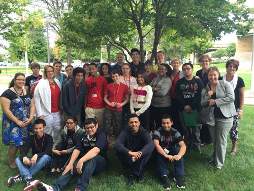 RMCTC Technical Academy students visit the campus of Reading Area Community College. 