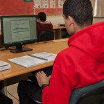 Student learning how to write computer programs