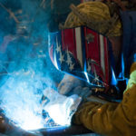 An RMCTC student practices welding.