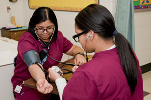 Health-Nursing Careers students in action