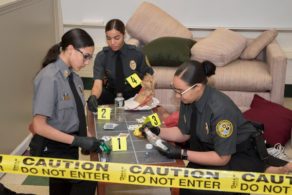 PSS students simulate a crime scene investigation