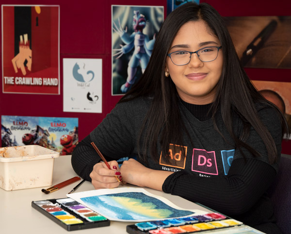 Students with artistic ability are well suited to the Advertising Design & Commercial Art program at RMCTC.