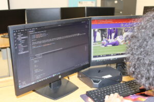 ITW student working on web design project