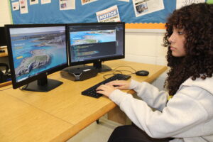 ITW student working on web design project